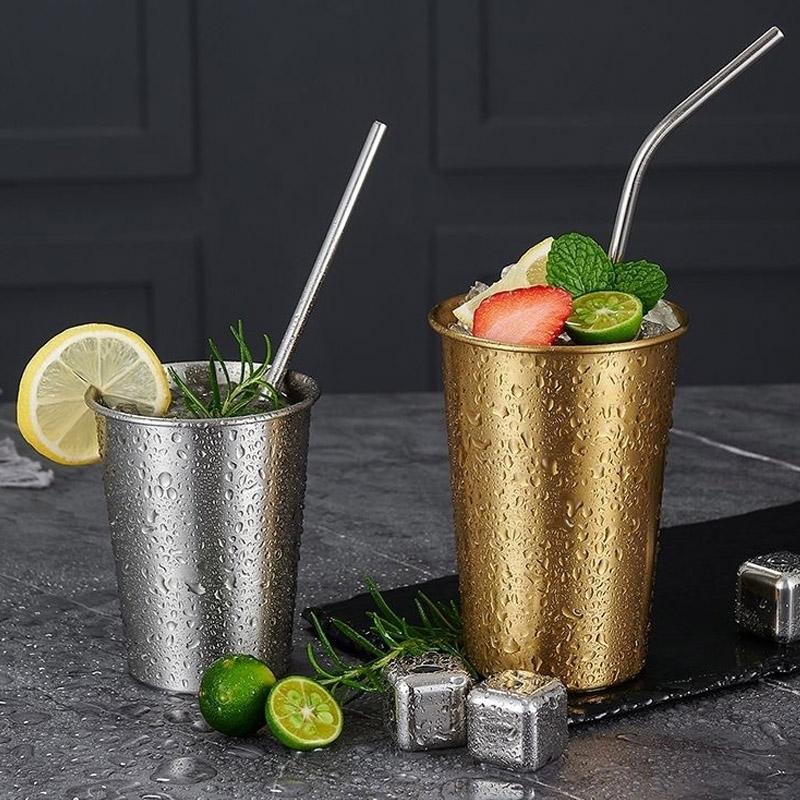 Nordic Ins Einfacher Metall Edelstahl Vergoldet Brauereibecher Kupfer Titan Gold Hochwertiger Becher Stahl Freunde Für Camping