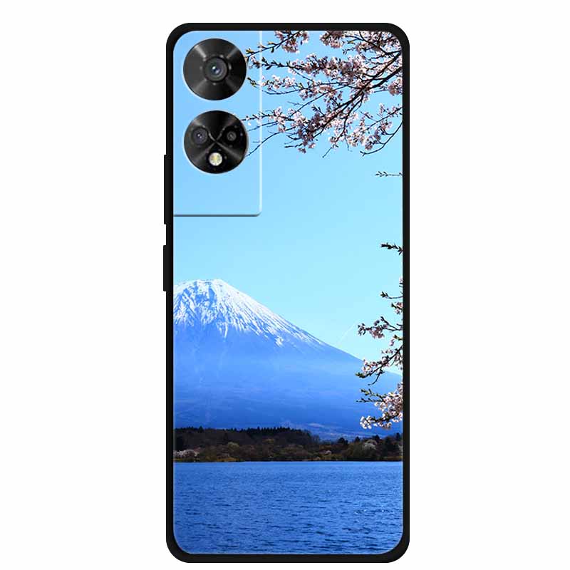 For TCL 50 5G Case Original Soft Silicone TPU Phone Cases Back Cover For TCL 50 XE 5G 50XE Fashion Planet New Coque Black Bumper