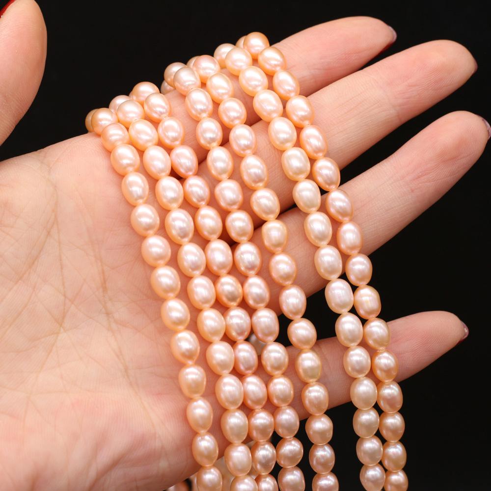 1 Sträng DIY Risformade Pärlor 2-7mm För Smyckestillverkning DIY Halsband Armband Örhängen Tillbehör Kedja 36cm
