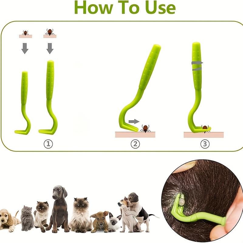 3 Stück Haustier Läuseentfernungs-Werkzeugset für Hunde, Katzen & Menschen Einfach zu bedienende Kunststoff-Läusekämme in verschiedenen Farben Größen Schmerzlose Kopf- Körperentfernung Tragbar