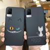 For Vivo V21 Case V2066 V2050 Soft Silicone Cute Painted Cover For Vivo V21E V 21 4g 5g Phone Cases Shockproof Bumper Slim Funda