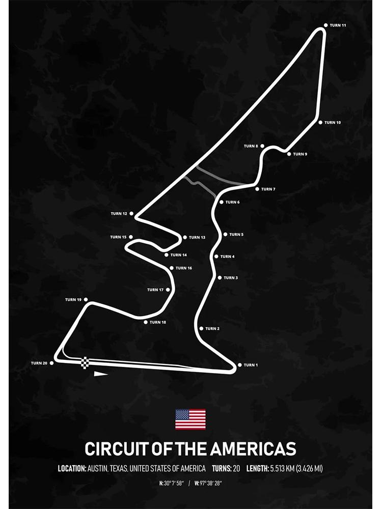 Tekstura toru wyścigowego F1 kalendarz sezonu 2023 plakaty ścienne drukowany obraz obraz na płótnie malarstwo do salonu Home Decor