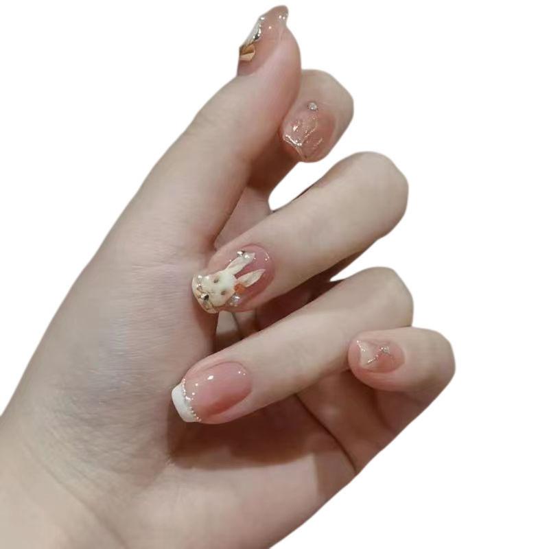 Rabbit Manicure Handmade Wearing Sweet Girl False Nail Patch Beautiful