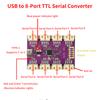 USB to TTL serial communication converter 6Mbps high-speed serial communication module 1/2/4/8 channels CH348/344/342/CH343 chip
