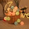 Xiaomi 10/20LED Cotton Balls String Lights Garland Fairy Light Christmas Decorations for Home Room Outdoor Wedding Garden Patio Lights