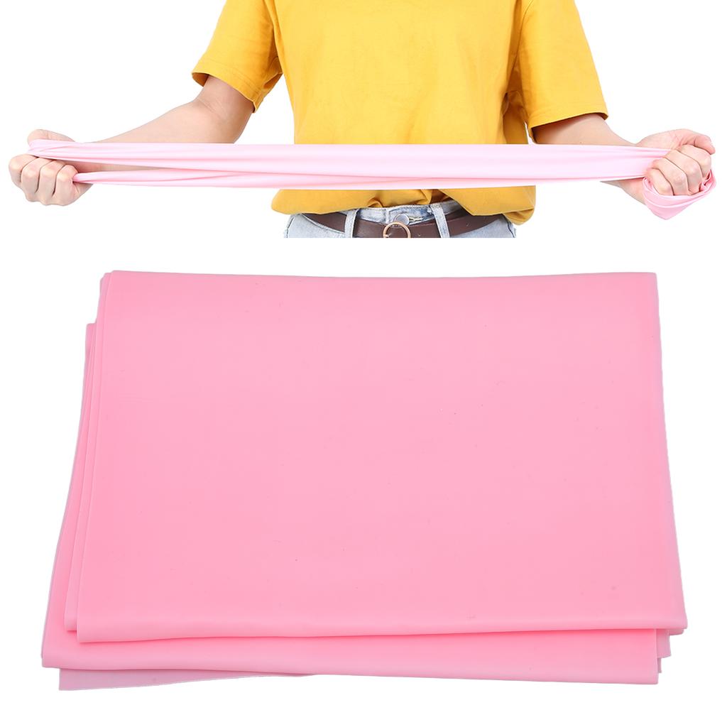 Resistance Band Portable Fitness Flexible Elastic Exercise Workout Band for Strength Training Pink