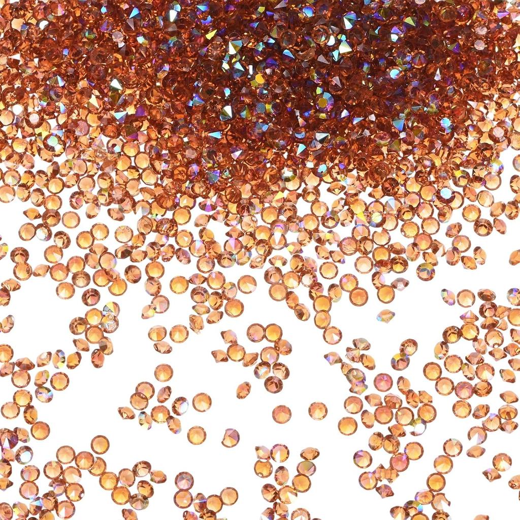 3600-Pack Acrylic Diamonds, 0.12 Inch/3mm Wedding Table Scatter Confetti Crystals for Vase Fillers/Art Craft, Acrylic Diamonds Gems [White AB]