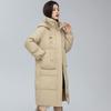 Women's Extended Over-the-knee Plus Size Winter Clothes New Korean Version of Hooded Down Cotton-padded Jacket Loose Cotton-padded Jacket.