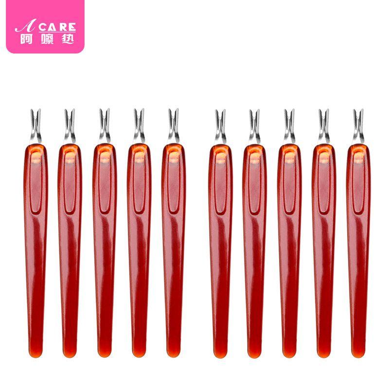 

Nipper for Removing Dead Skin A1zoq001-Shovel Knife for Removing Dead Skin Push Fork Sharp Double-Headed Manicure Handy Gadget Silicone Manicure Brown Short Handle 10 Pieces