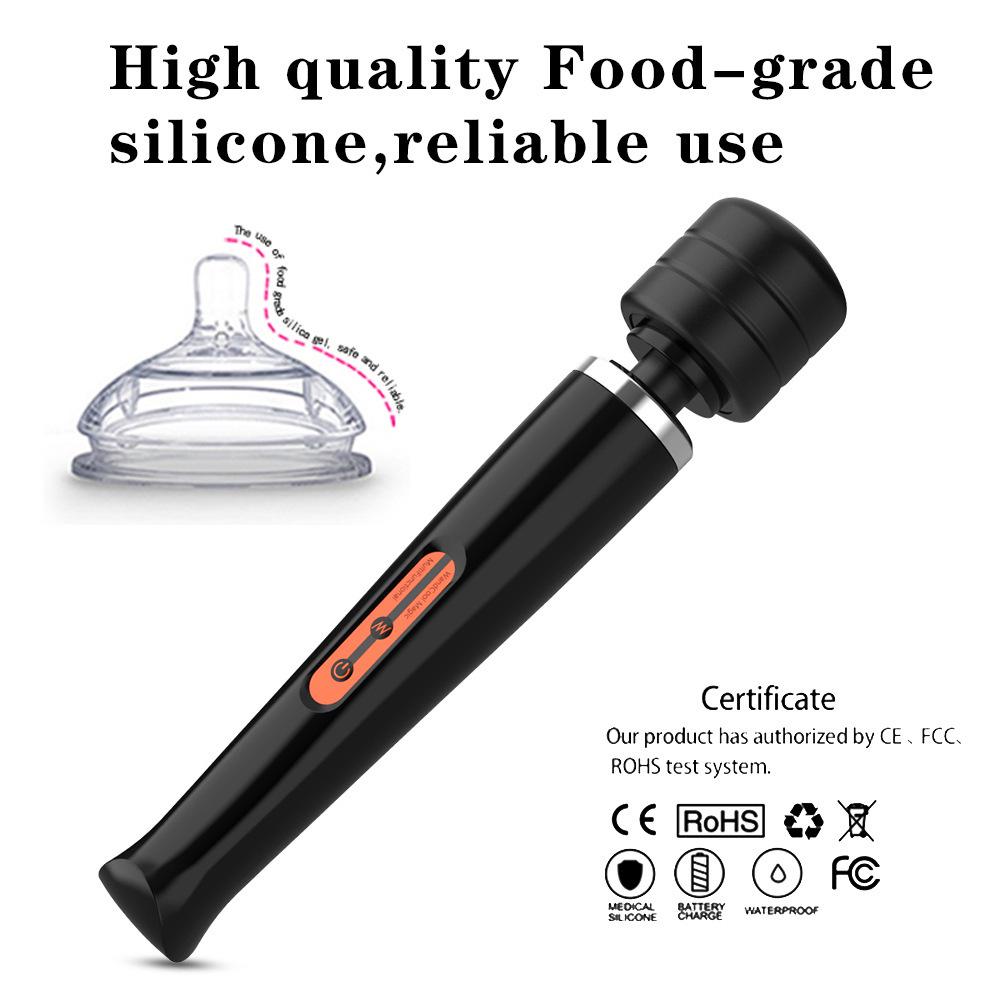 Powerful Multi-Frequency Vibrating Wand Massager for Women - Large Erotic Self-Pleasurer Adult Toy