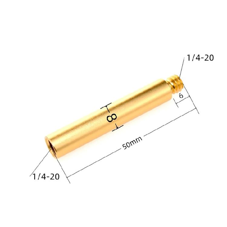 1/4 Screws Extension Rod Handhelds Tripods Mount Monopods Extension Rod Aluminum