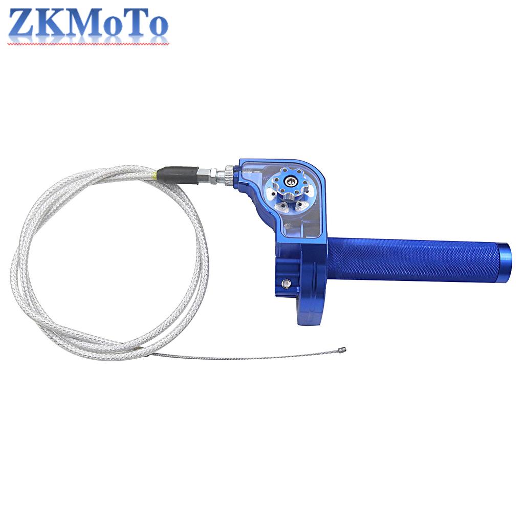 Universal Motorcycle CNC Aluminum Accelerator Throttle Twist Grips Handlebars Throttle Cable For KTM Yamaha Kawasaki Honda Parts
