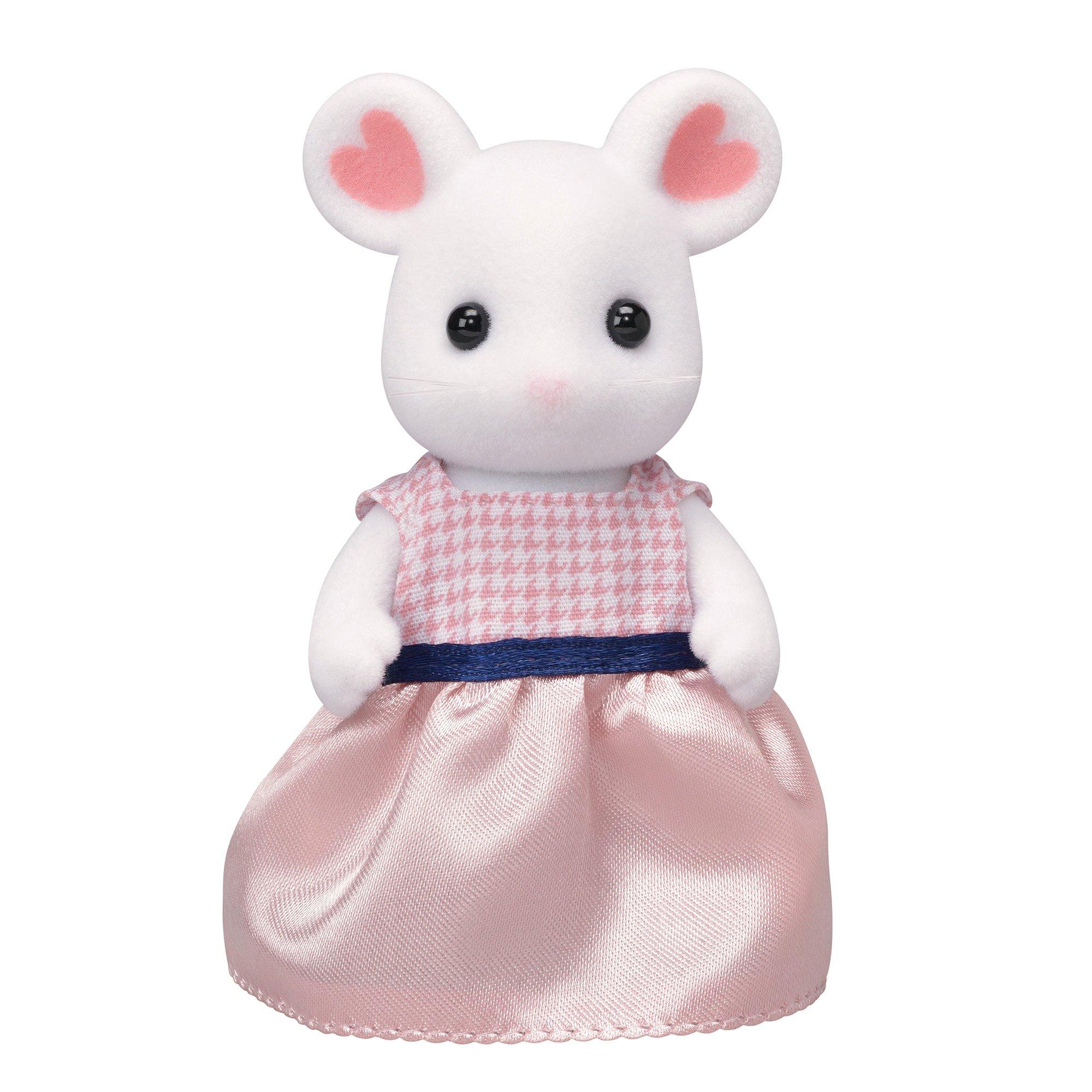 

Sylvanian Families Doll Mouse ST Mark Certified Toy Dollhouse for Ages 3 and Sylvanian Epoch Marshmallow Mom Ne-104 Up, Families, розовый