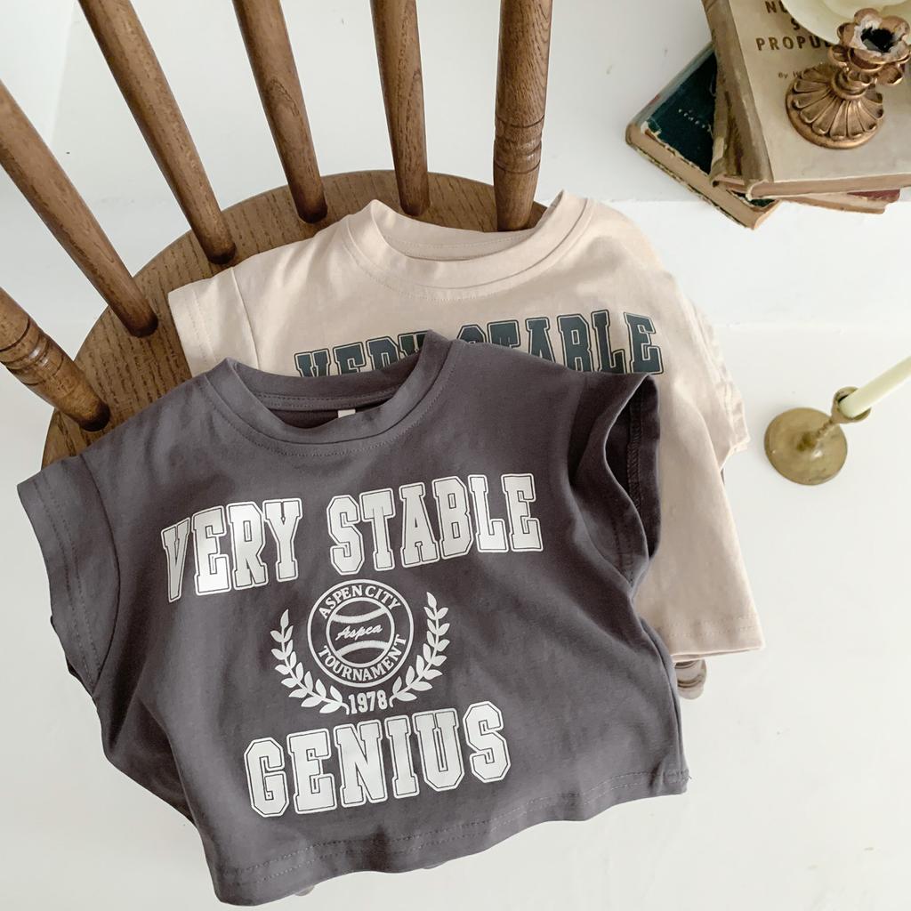 Dzieci Chłopiec Moda Litera T-shirt Wszechstronne T-shirty na przód ramię Dziewczynki Wysokiej jakości bawełna Cienkie Wygodne Wciągane Bluzki