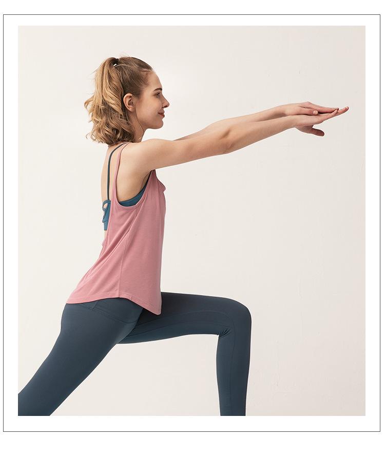 Women's Backless U-Shaped Camisole: Breathable Yoga & Running Vest Cover-up