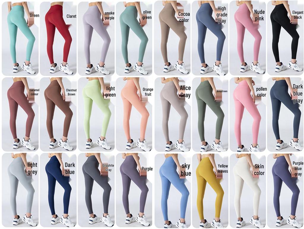 Korean Style Nude Feeling Women's High Waist Butt Lifting Yoga Pants - Barbie Fitness Sports Leggings