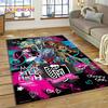 Cartoon Monster High Draculaura Vampire Rug Carpet for Living Room Bedroom Home Decor,Non-slip Decoration for Sofa Doormat Gift