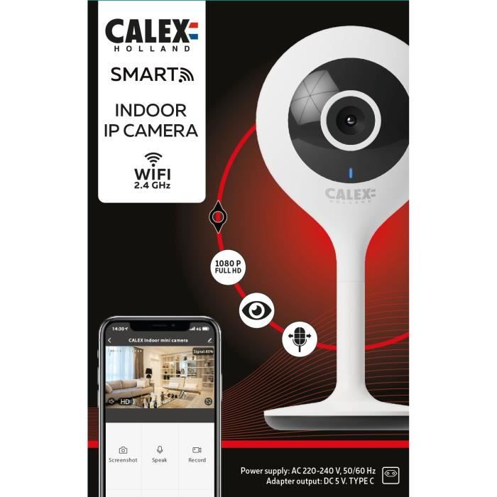 Caméra d'intérieur - calex - 1080 p - full hd - vision nocturne
