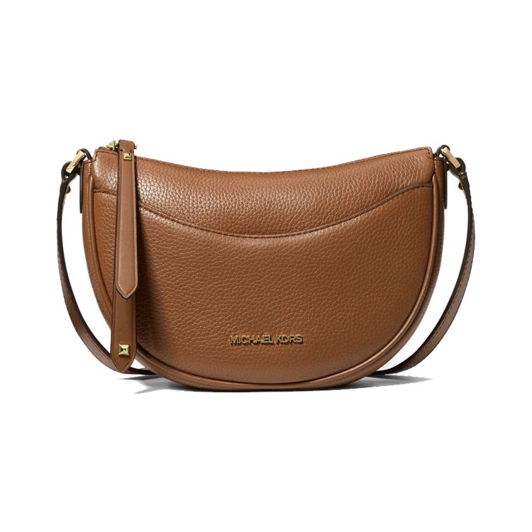 

Michael Kors Mk Dover Classic Leather Half Moon Bag Women Shoulder Bag Brown 35R3G4DC5L-LUGGAGE Basic Set (Bag+Dust Bag)