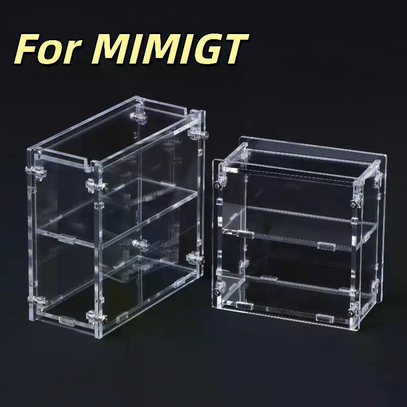 1 Set Acrylic Dust-Proof Showcase & Storage Organizer Box 1/64 Diecast Model Car Display Case With Cover For MiniGT Tomica