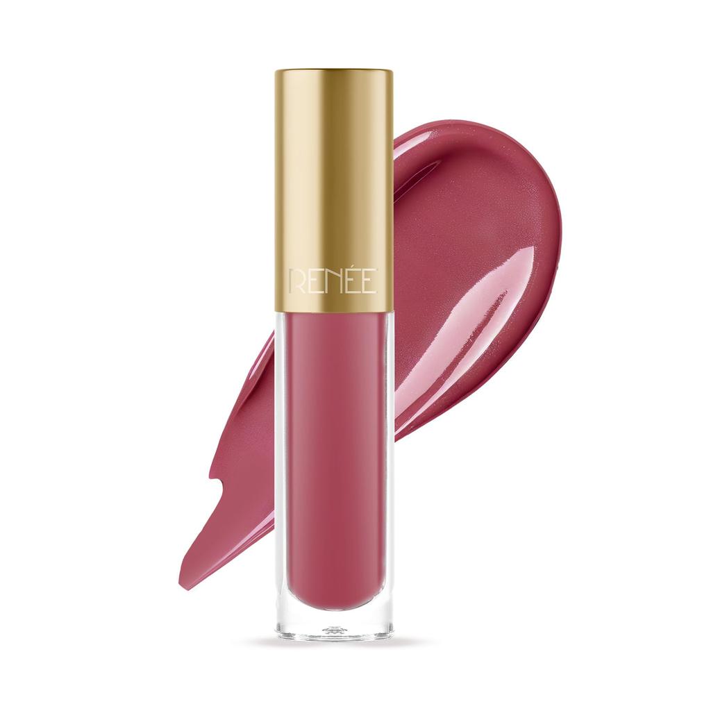 RENEE H2O Hydrating Liquid Lipstick - Mauve Ocean, Hydrating, Lightweight | Natural Lip Like Look | Glossy finish | Hyaluronic Acid, Peptides & Vit