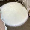 Nordischer Stil Plüschdecke Wohnzimmerteppich Schlafzimmer Mädchenzimmer Schmutzabweisende Kissen Runde Matten Schlafzimmer Nachttischdecke