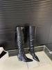 fashion Chelsea Boots For Woman Pointed Toe Patent Leather Ladies Party Pumps 2024 New Arrivals Fashion Slip On Western Botas Winter