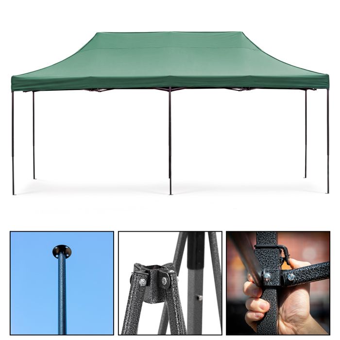 Pavillon pliant - SPRINGOS - GP0007 - 3x6 m - acier anti-corrosion - polyester 420D déperlant