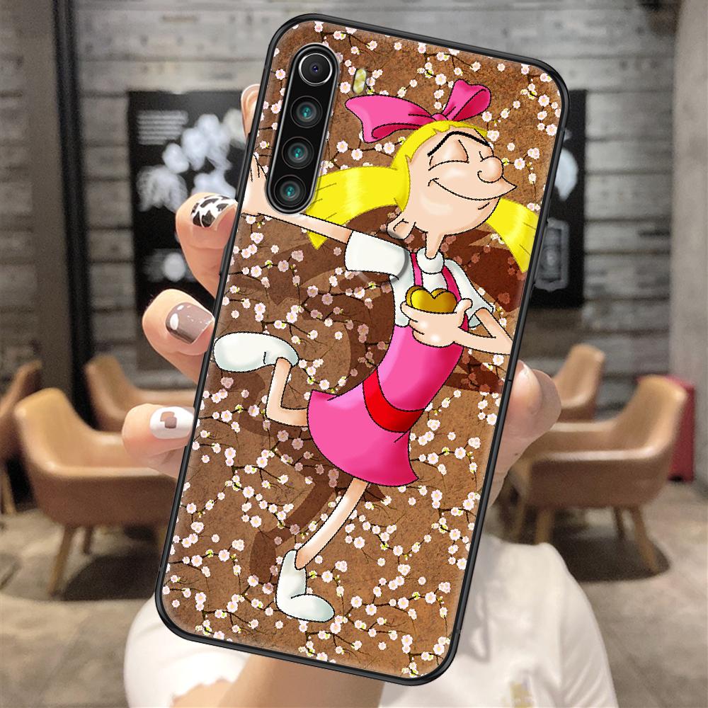 Cartoon Hey Arnold Phone Case For Xiaomi Redmi Note 7 8 9 10 7A 8T 9A 9T 9S 10S Pro black luxury funda soft cover tpu Etui