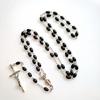Oval Bead Catholic Necklace Prayer Medal for Cross Holy Religious Gift for Women