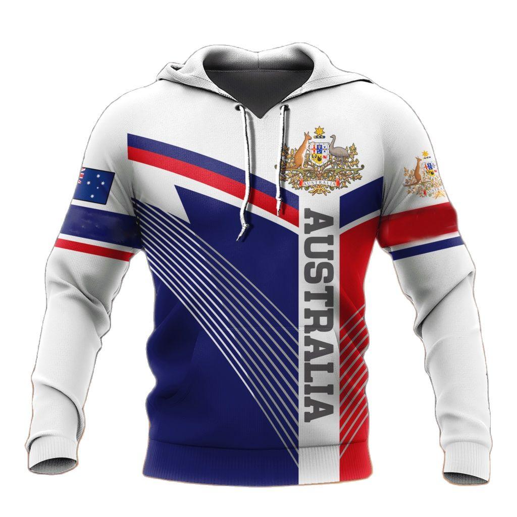 

Autumn 3D Australia Flag Printed Hoodies Fashionable Casual Sports Long Sleeved Men s Hooded Sweatshirts S