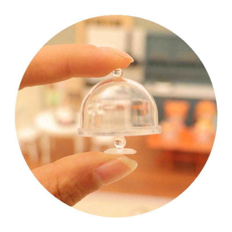 Dollhouse Miniature DIY Food Cover: Handmade Transparent Dustproof Ornament
