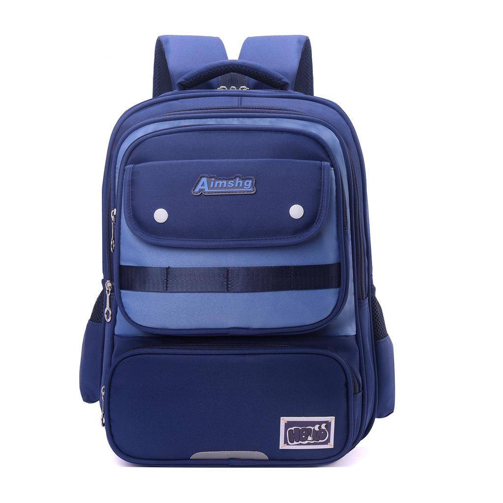 School bag color matching backpack primary school students large capacity fifth and sixth grades fashion lightweight versatile backpack