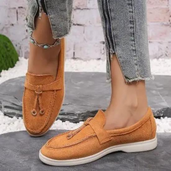 

Новые женские лоферы без шнуровки, женские брендовые весенне-осенние повседневные туфли на плоской подошве, кожаные кашемировые туфли, большие размеры 43 43