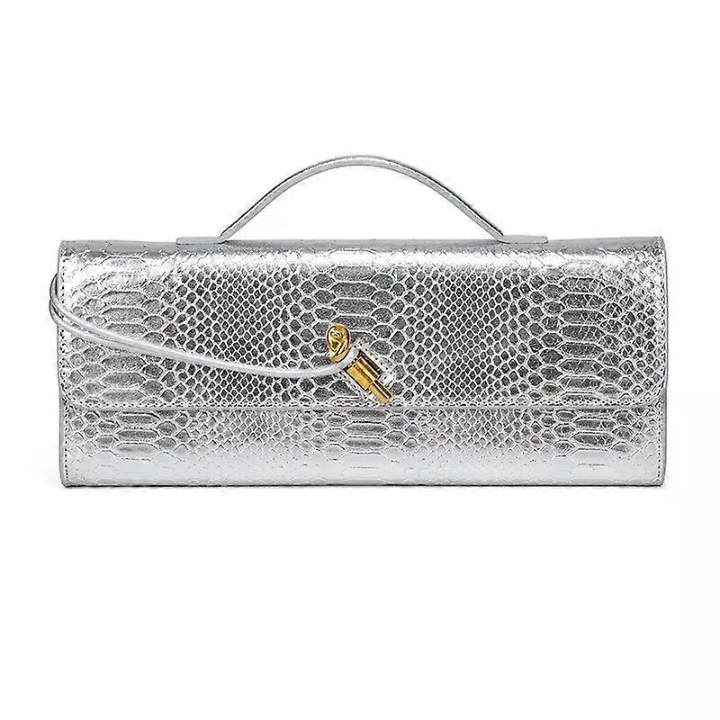Luxury Design Top-Handle Bag For Women Evening Handbag Long Purse, Crocodile Pattern Crossbody Shoulder Bags Fashionable Outfits