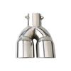 1Pc Universal Car Exhaust Muffler Tip Round Stainless Steel Car Tail Rear Chrome Round Exhaust Pipe Tail Muffler Tip Pipe Silver