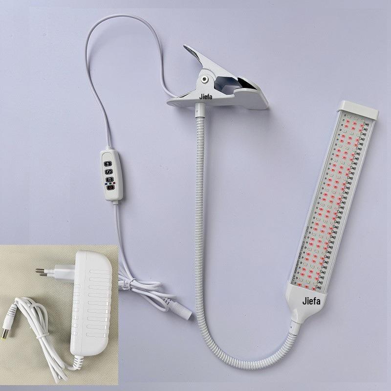 LED Plant Grow Light: 12V Clip-On Full Spectrum with Dimming & Timing for Seedling Sunlight Imitation