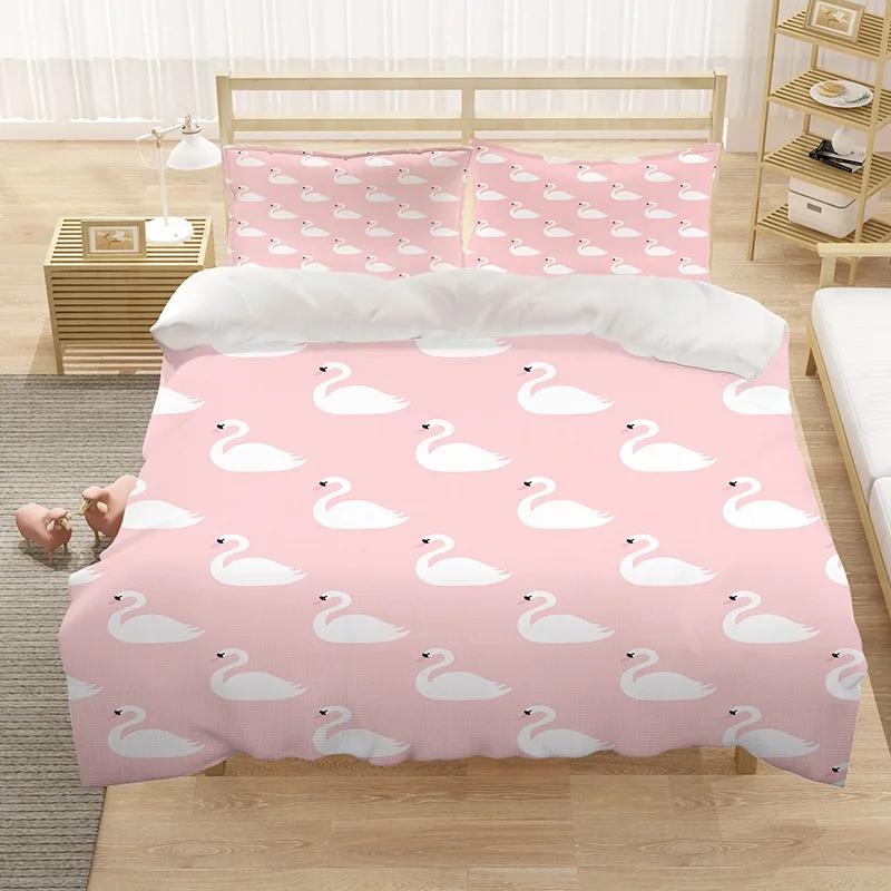 Cartoon King Queen Duvet Cover Cute Animals Bedding Set Kids Boys Girls Octopus Starfish Blue Soft 2/3pcs Polyester Quilt Cover