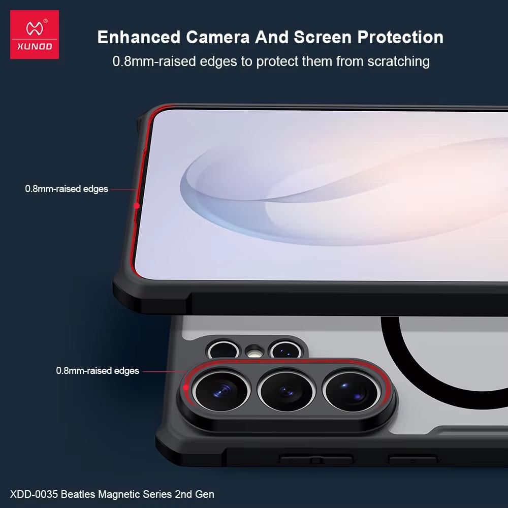 XUNDD Pro Samsung Galaxy S26 Ultra S26 Plus S26+ Pouzdro Nárazuvzdorné Ochranné Pouzdro Luxusní Zadní Kryt S Magnetickým Kroužkem
