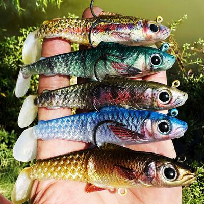Nalucă moale cu coadă în formă de T Momeală Bass de mare Cârlig cu cap de plumb Momeală Pescuit maritim Pescuit de pe barcă Momeală artificială biomimetică