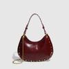 Fashionable and Trendy Underarm Bag, Rivet Handbag, Chain Shoulder Bag, Boston Crossbody Women's Bag, Versatile and Portable