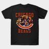 Men Black Print T-shirt Da Bears Football No-Cut Transfer Paper Print Cotton Tshirt