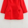 2024 Winter Women's European & American Style Bow-Decorated French A-line Dress