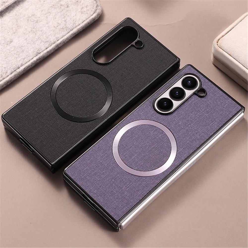 Magnetic Phone Case For Samsung Galaxy Z Fold 7 6 5 4 3 For Magsafe Wireless Charge Silid Color All Inclusive Shockproof Cover