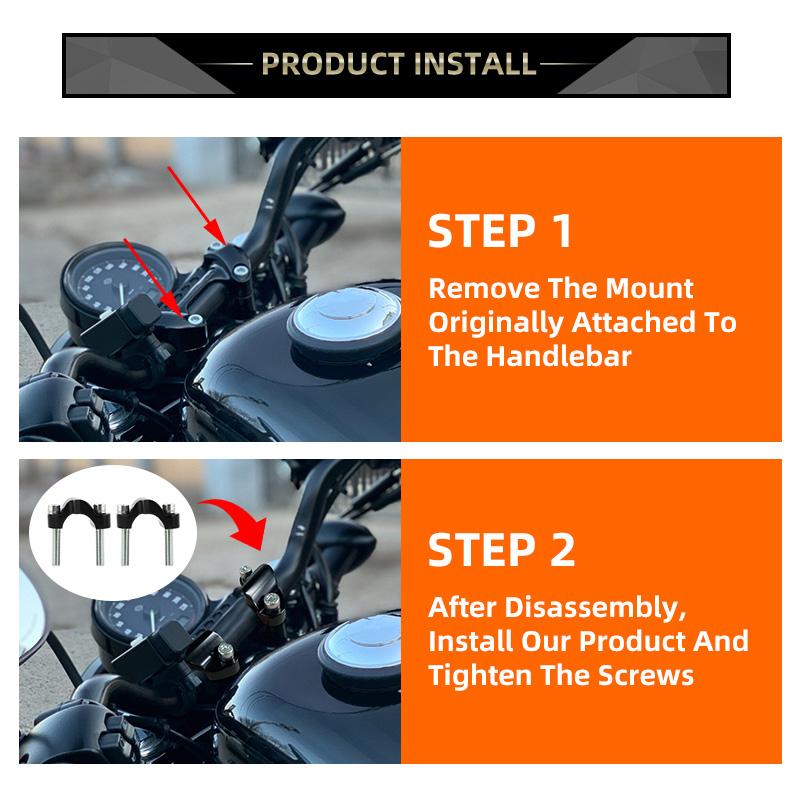 Motorcykelstyrehöjare Fäste Styrklämma Höjning Förlängningsadapter För Harley Sportster 1200 Forty Eight 48 XL1200X 2010-2026