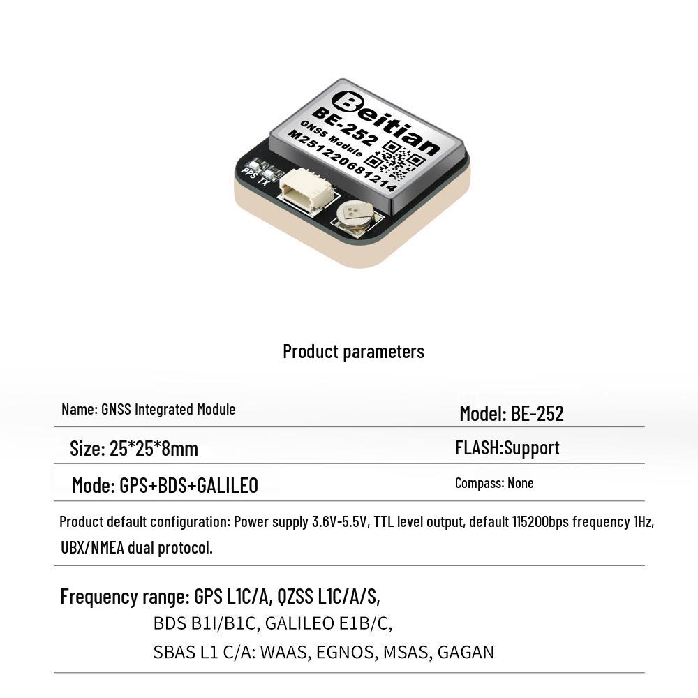North Sky 90s GPS Module with Compass for Fixed-Wing FPV Racing Drones, GNSS Beidou with F4F7 Flight Controller