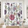 Vintage Floral Garden Bath Curtain - Colorful Flowers & Green Leaves, Waterproof Home Decor Adds Elegance to Your Bathroom