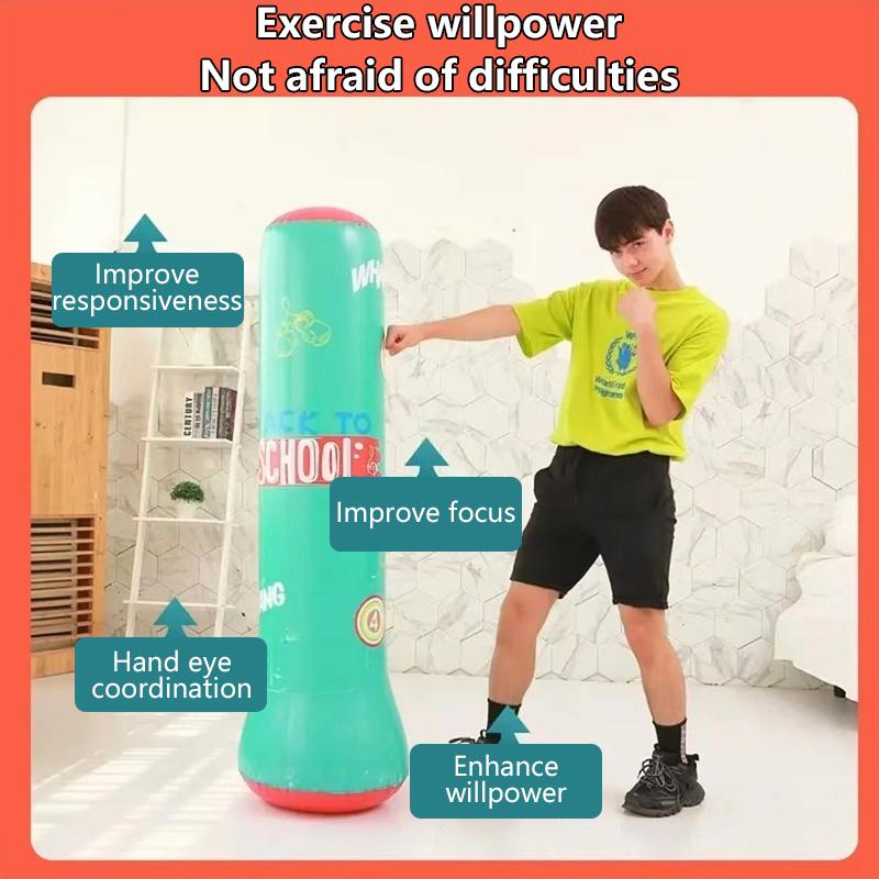 

Надувной боксерский мешок для тренировок по фитнесу, боксерская груша из ПВХ, спортивная стойка для боя, игрушка, детский бокс, бой, давление, песочный мешок 1.2m