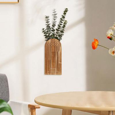 Hanging Wooden Wall Planter, Rustic Decor for Dining Room, Bedroom, Bathroom