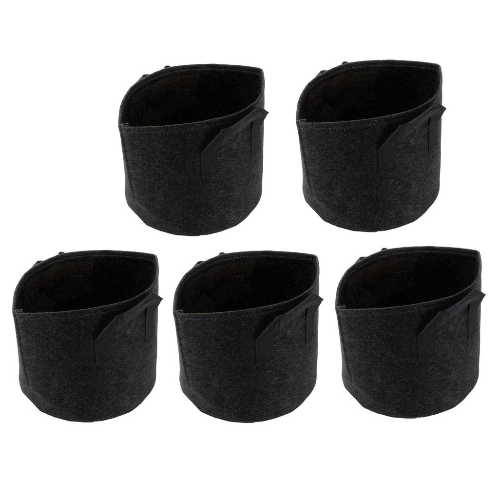 5PCS 3 Gallon Grow Bags Non Woven Fabric Gardening Pots Vegetable Potato Tomato Flower Growing